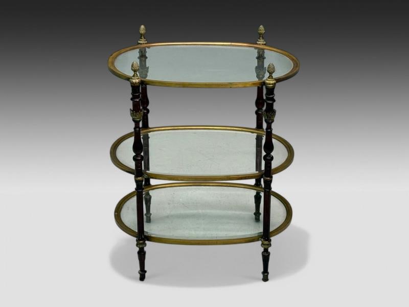 Maison Baguès Style, Hollywood Regency, Bronze, Small Étagère, France, 1940s - 3