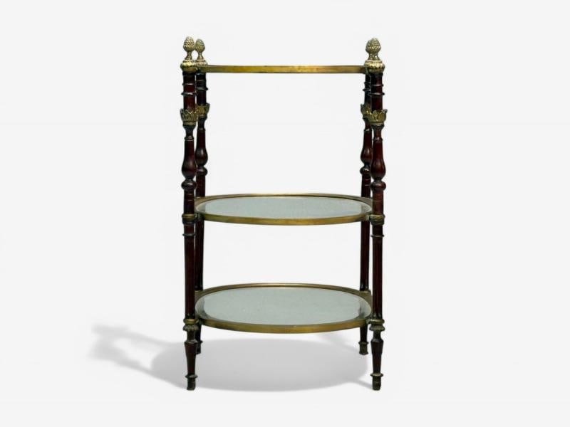 Maison Baguès Style, Hollywood Regency, Bronze, Small Étagère, France, 1940s - 9