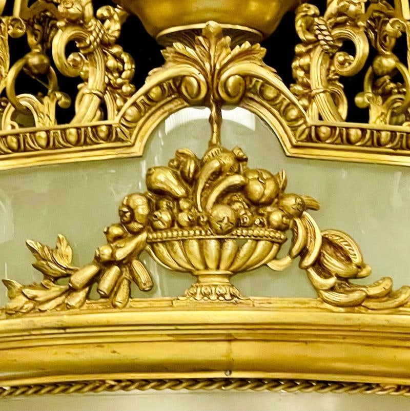 Pair of Louis XVI Style Bronze Chandeliers - 10