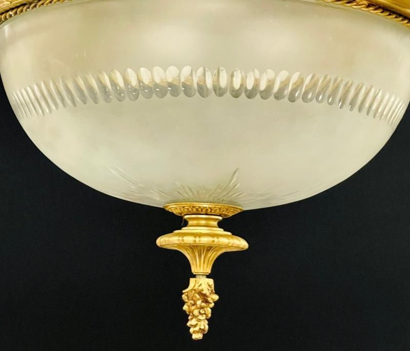 Pair of Louis XVI Style Bronze Chandeliers - 7