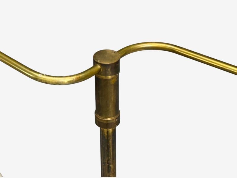 Swedish Modern, Organic Floor Lamp, Brass, Wood, Sweden, 1940s - 4