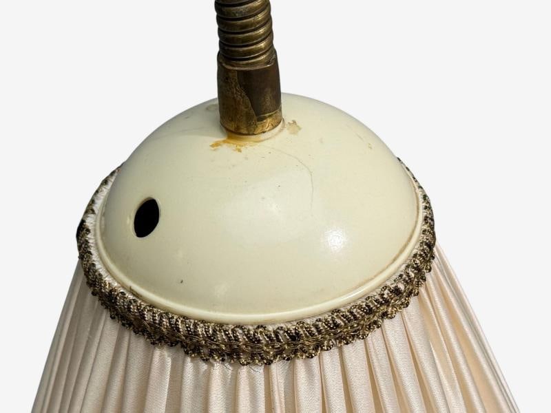 Swedish Modern, Organic Floor Lamp, Brass, Wood, Sweden, 1940s - 9