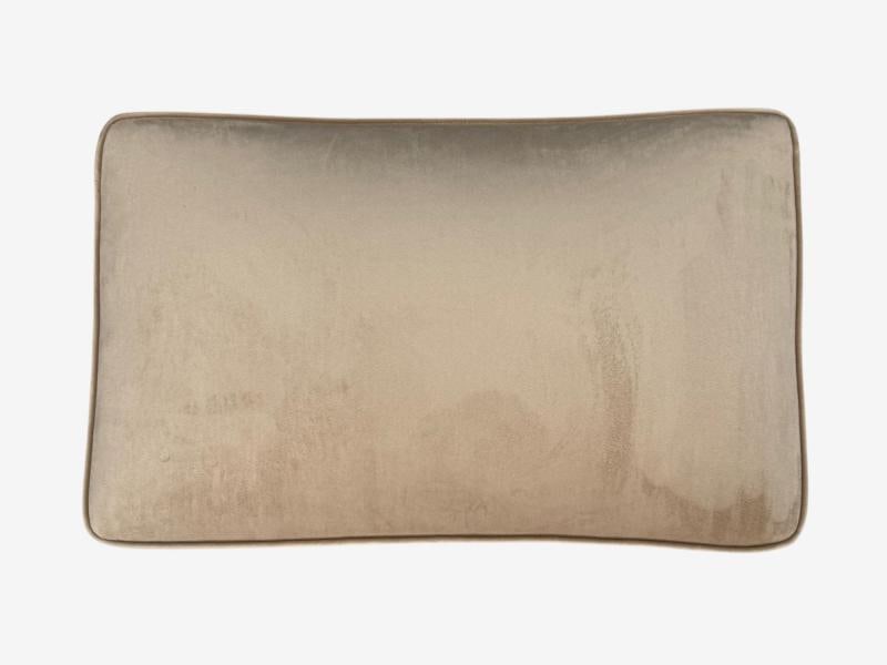 Guglielmo Pecorini, Stained Wood, Beige Velvet, Ottoman, Italy, 1950s - 8
