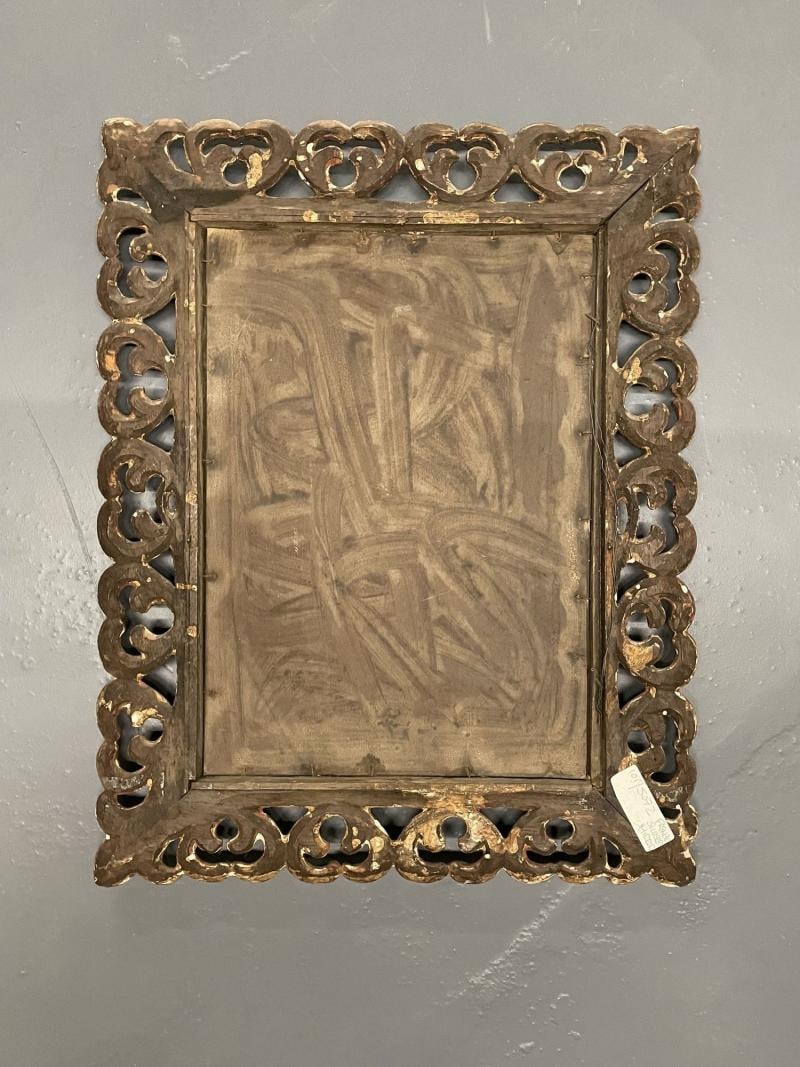 French Hollywood Regency Silver Leaf Wall / Console / Pier Mirror, Distressed - 8
