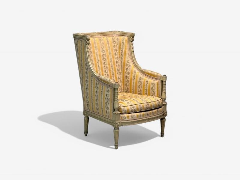 Maison Jansen attr, Louis XVI Style, Painted Wood, Lounge Chairs, France, 1920s - 5