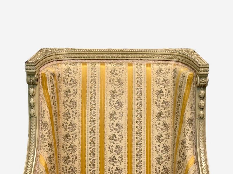 Maison Jansen attr, Louis XVI Style, Painted Wood, Lounge Chairs, France, 1920s - 7