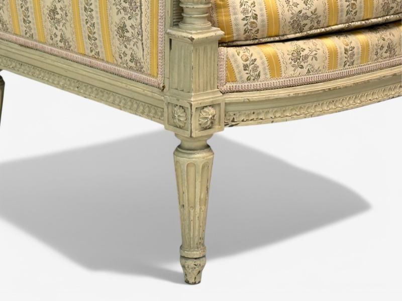 Maison Jansen attr, Louis XVI Style, Painted Wood, Lounge Chairs, France, 1920s - 9