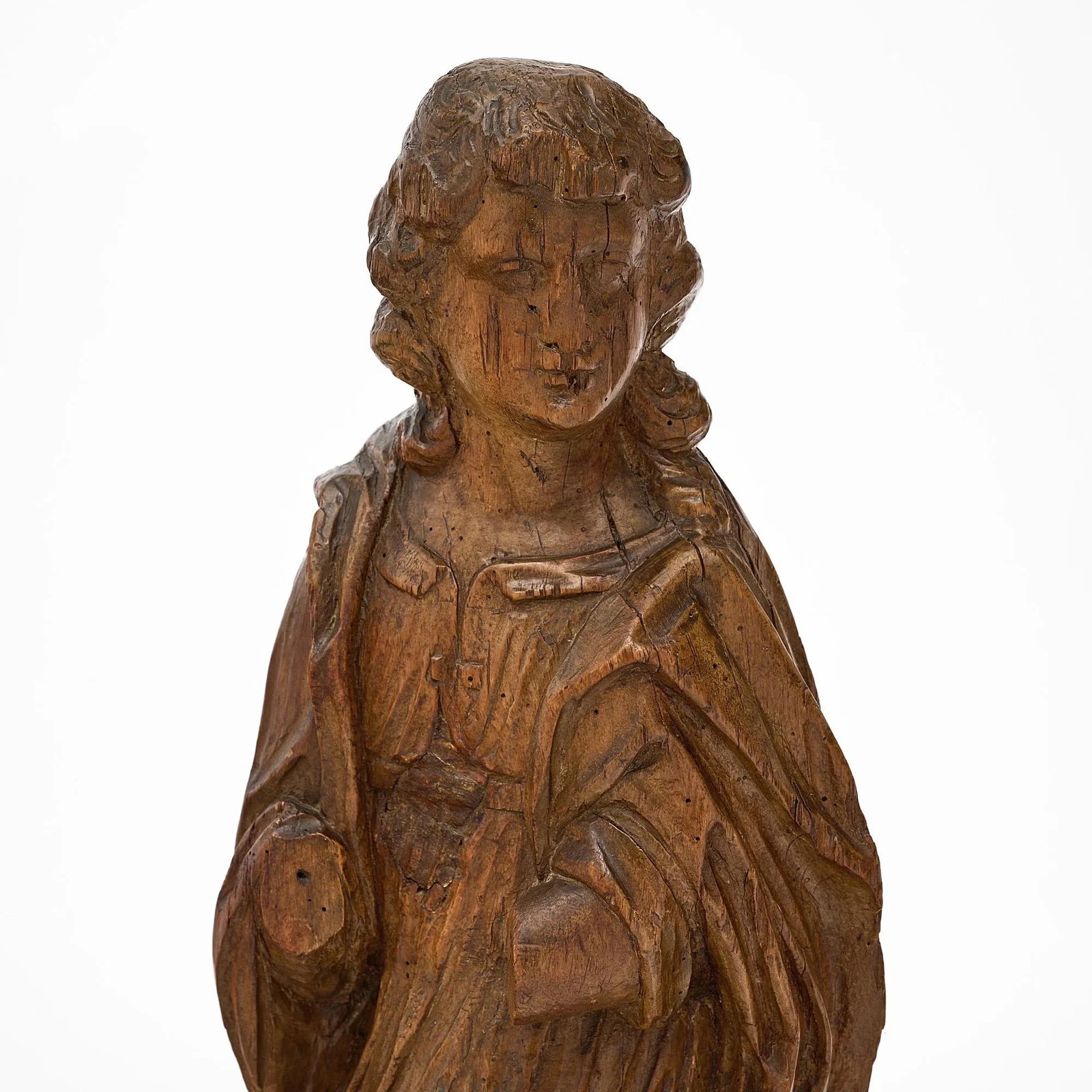 French Antique Oak Statues - Set of 2 - 2