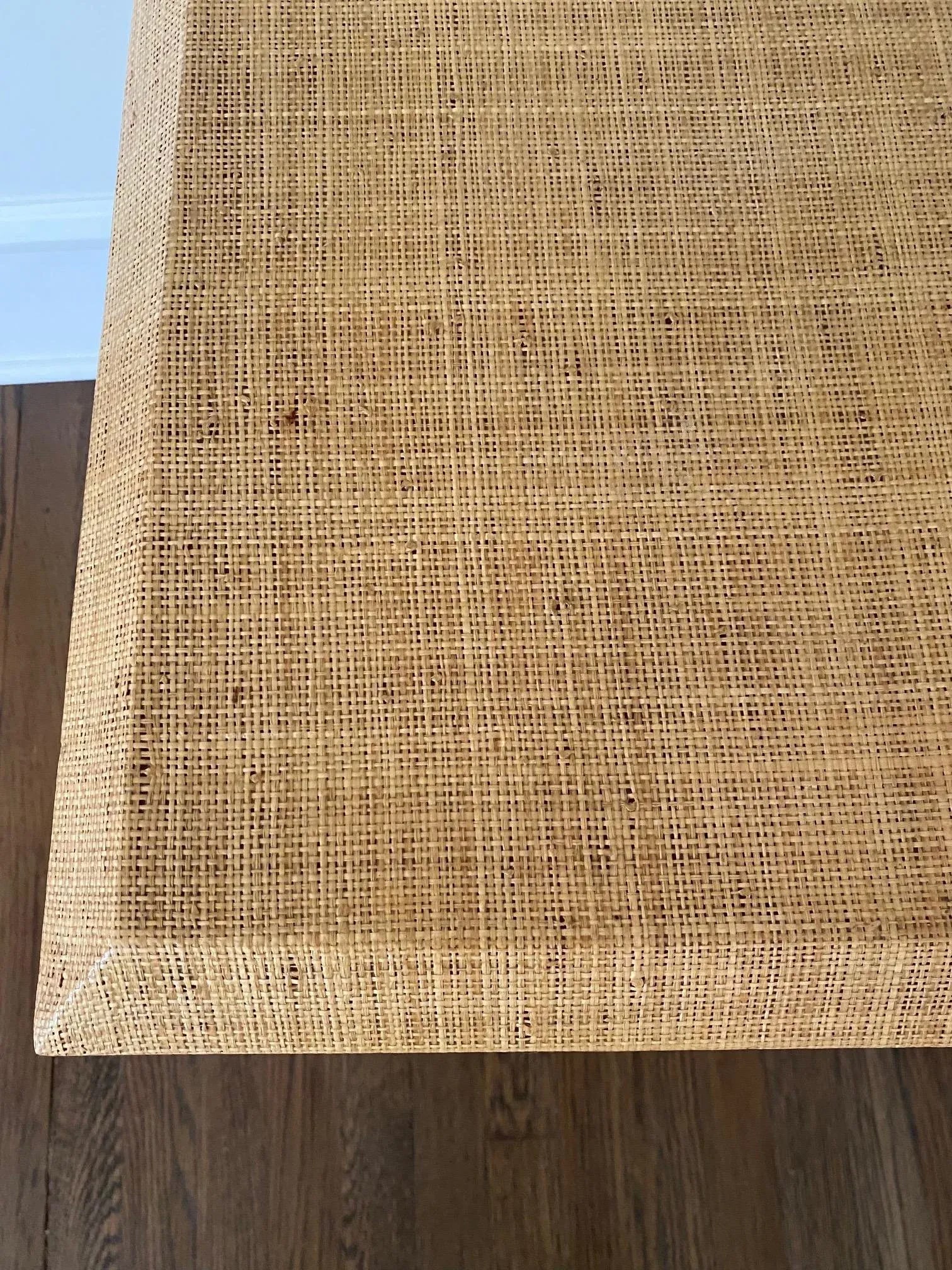 Chic Mid Century Modern Lucite & Laminated Raffia Table - 7