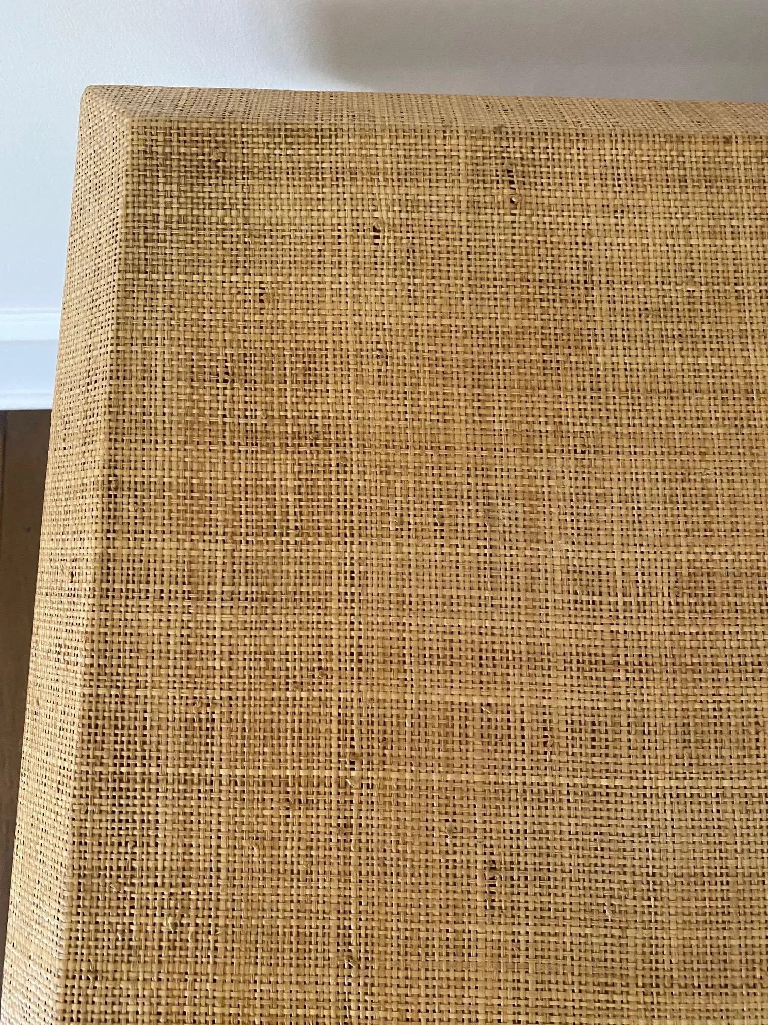 Chic Mid Century Modern Lucite & Laminated Raffia Table - 8
