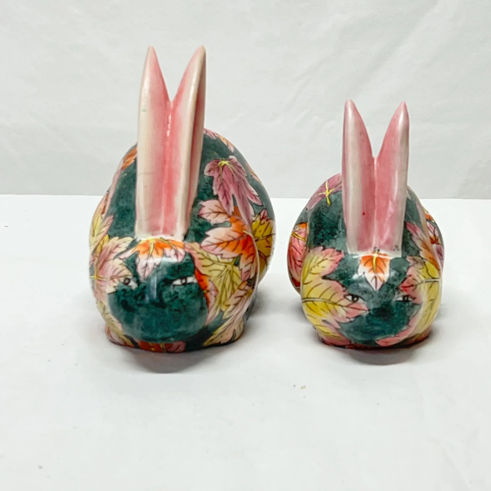 Late 20th Century Chinoiserie Long Eared Rabbits - a Pair - 2