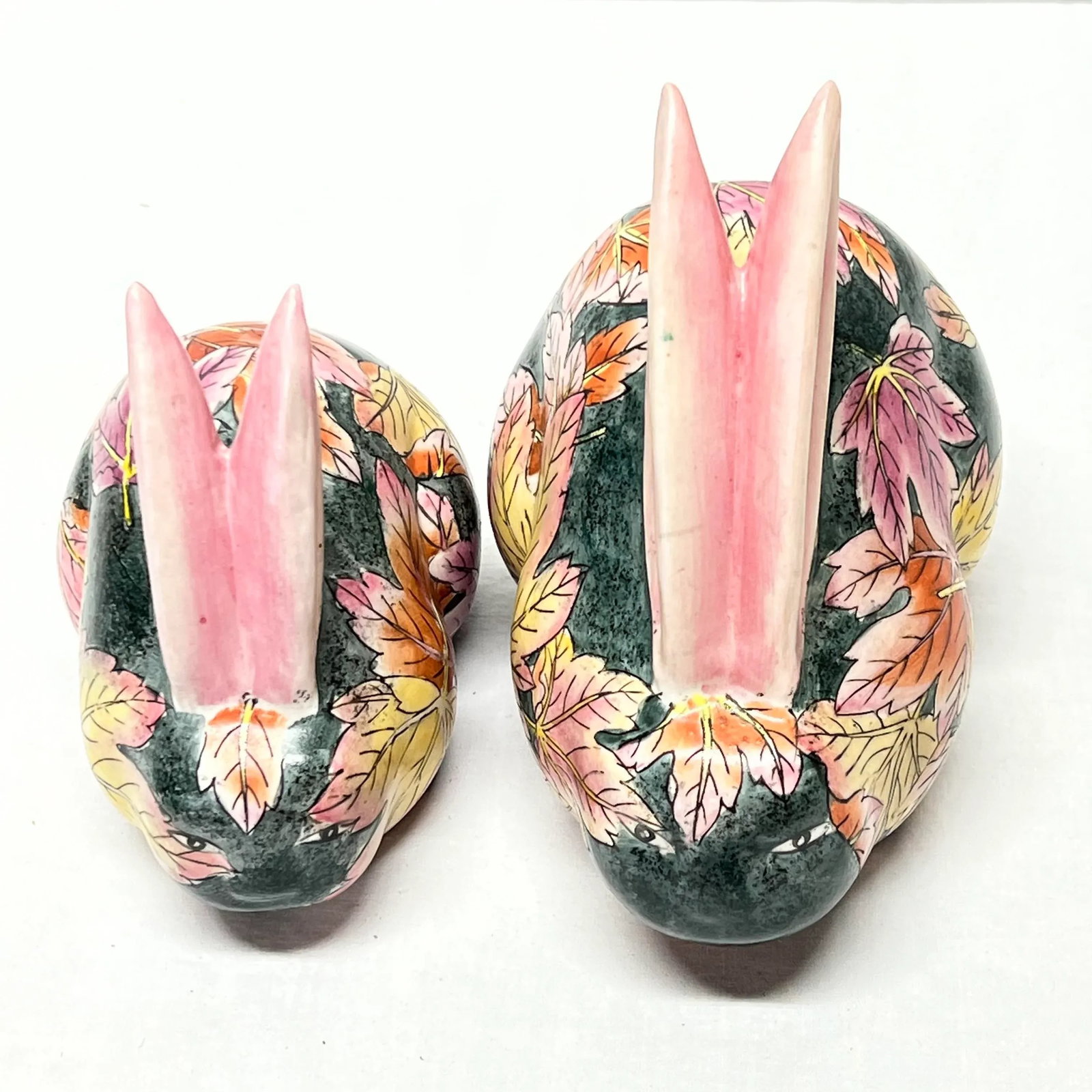 Late 20th Century Chinoiserie Long Eared Rabbits - a Pair - 3