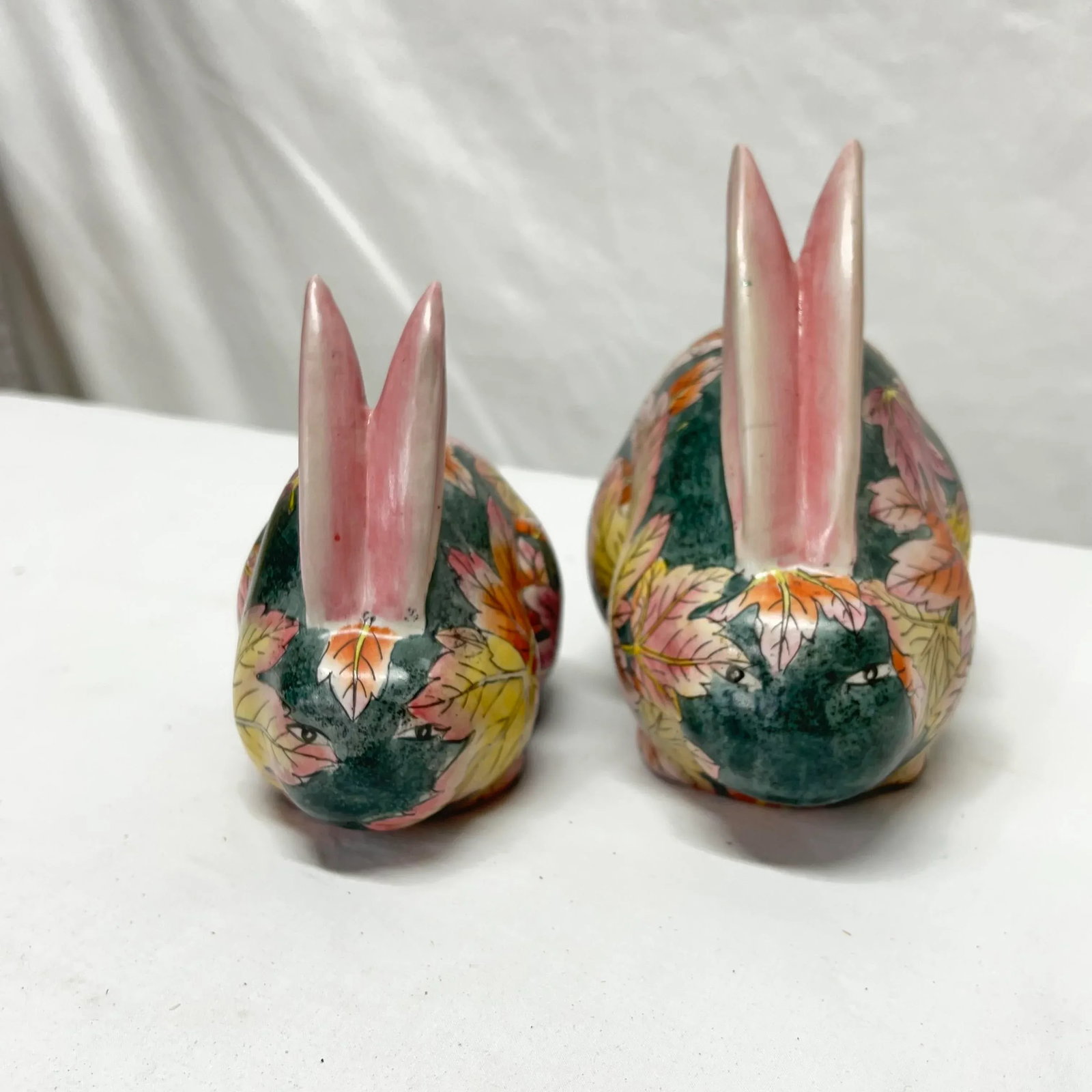 Late 20th Century Chinoiserie Long Eared Rabbits - a Pair - 5