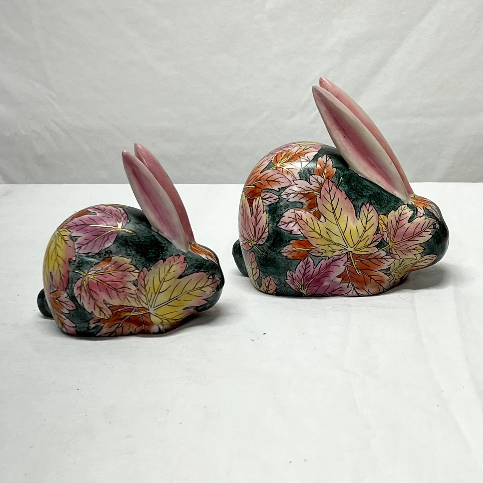 Late 20th Century Chinoiserie Long Eared Rabbits - a Pair - 7