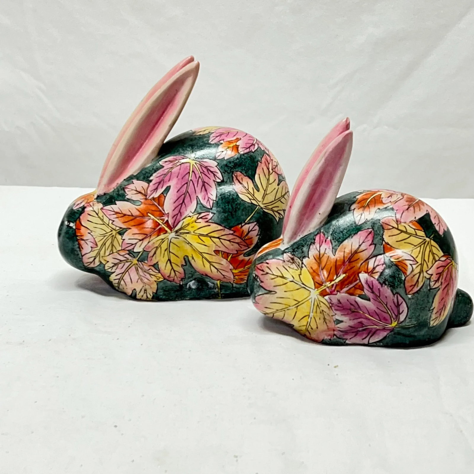 Late 20th Century Chinoiserie Long Eared Rabbits - a Pair - 9
