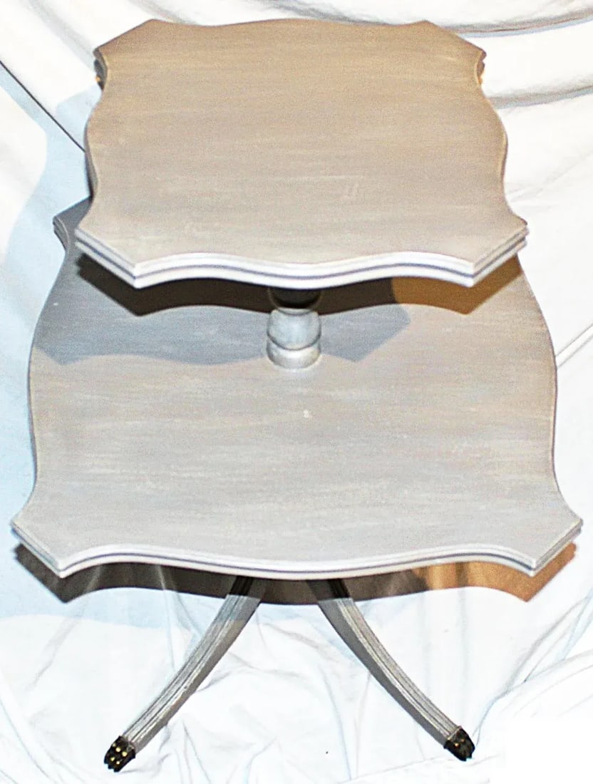 1940s Patined 2-Tier Table - 3