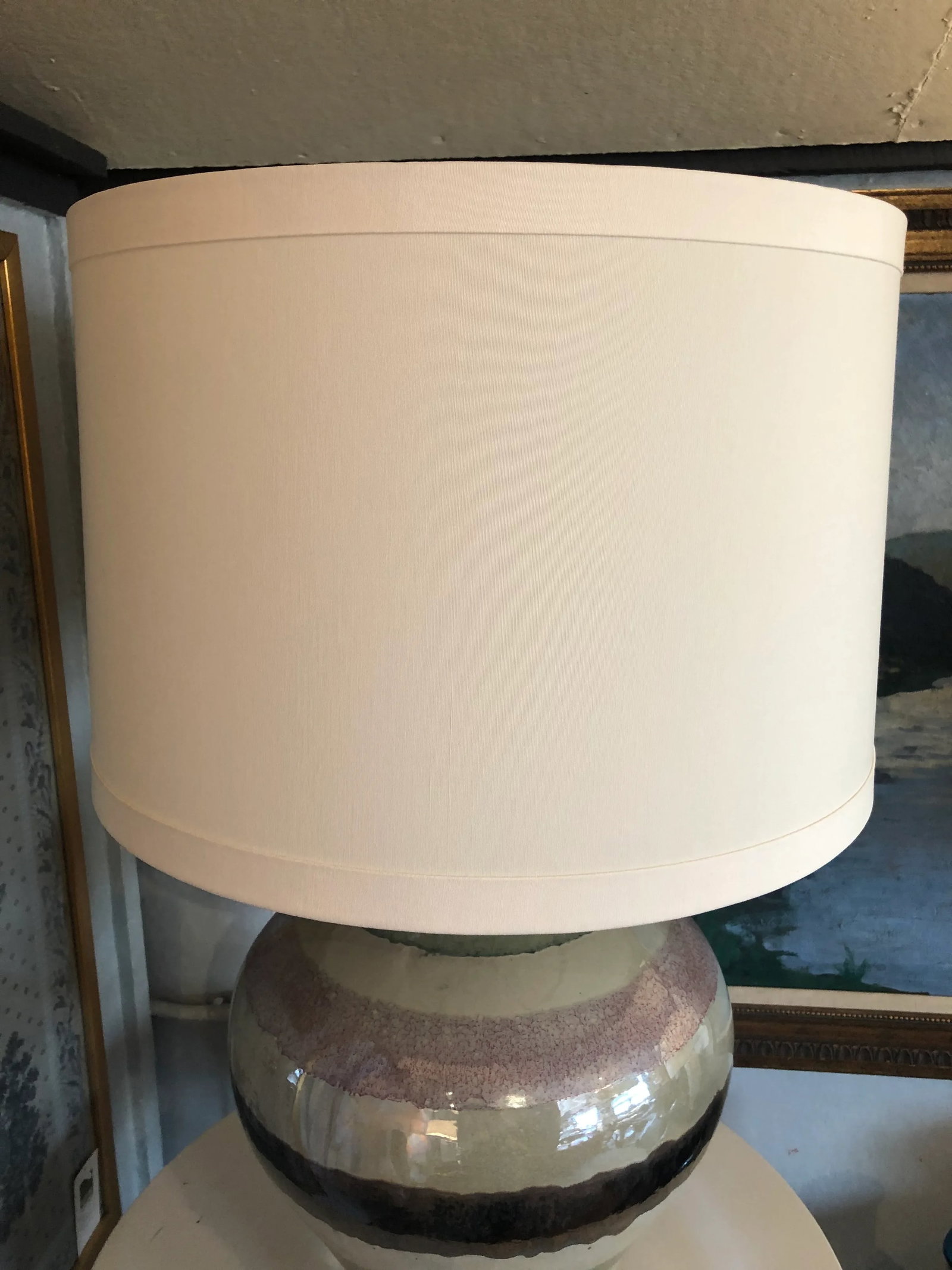 Contemporary Hand Made Glazed Ceramic Pottery Table Lamp - 11