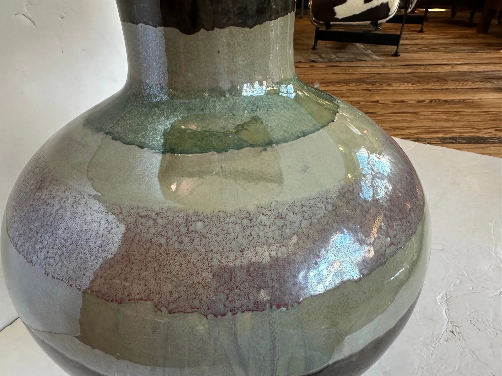 Contemporary Hand Made Glazed Ceramic Pottery Table Lamp - 6