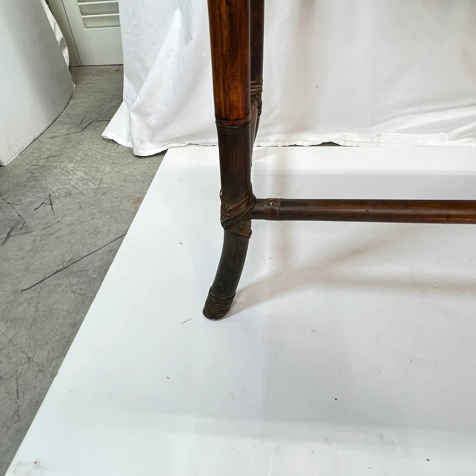 Vintage Bamboo Faux Tray Table - 5