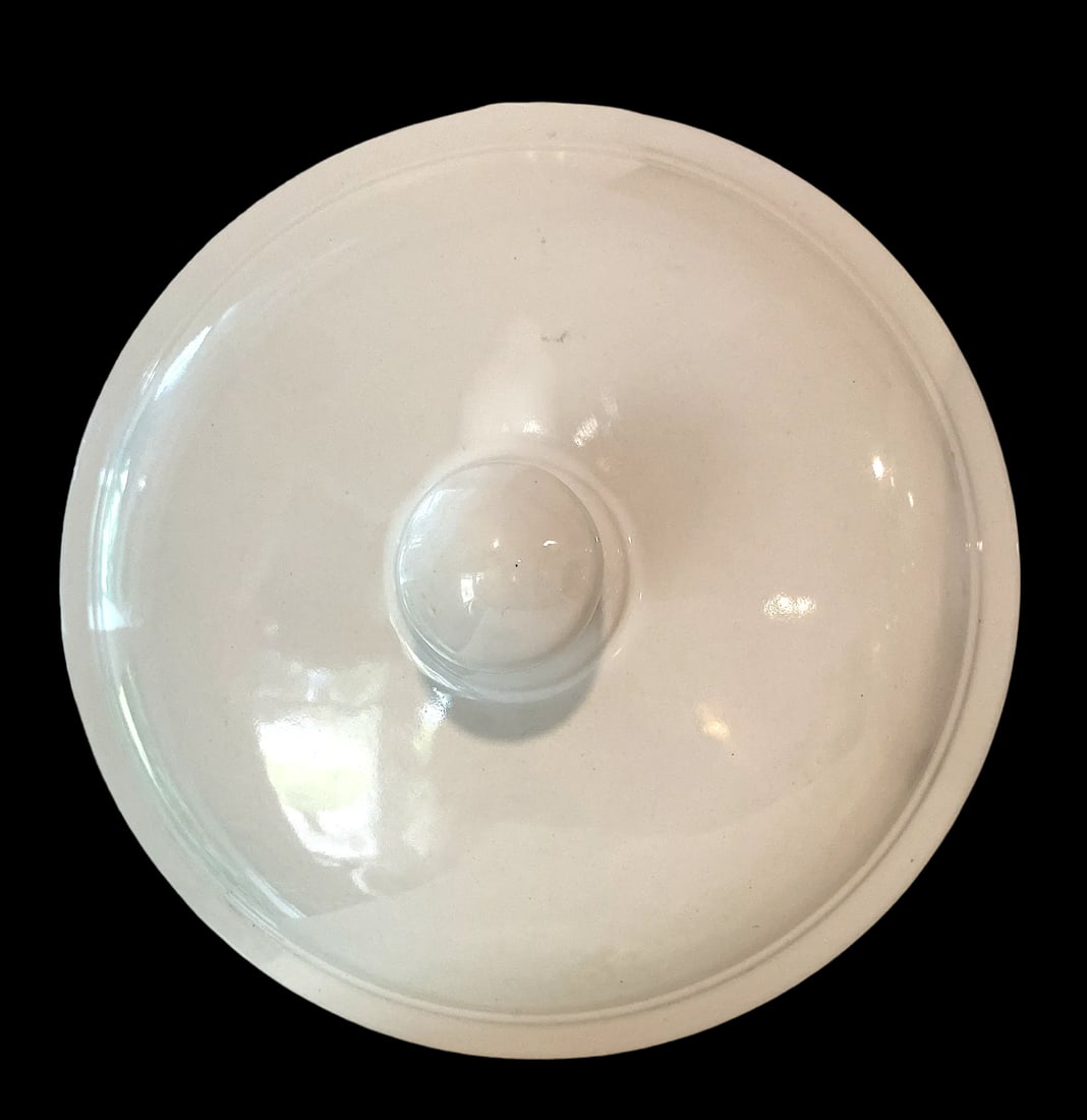 Antique French White Ironstone Tureen Lion Face Handles and Lid - 6