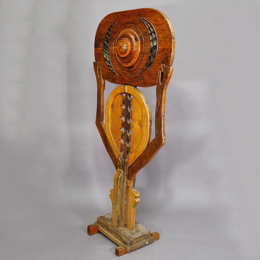 Vintage Wooden Sculpture Atlante by Luciano Bertolotto, Italy - 2