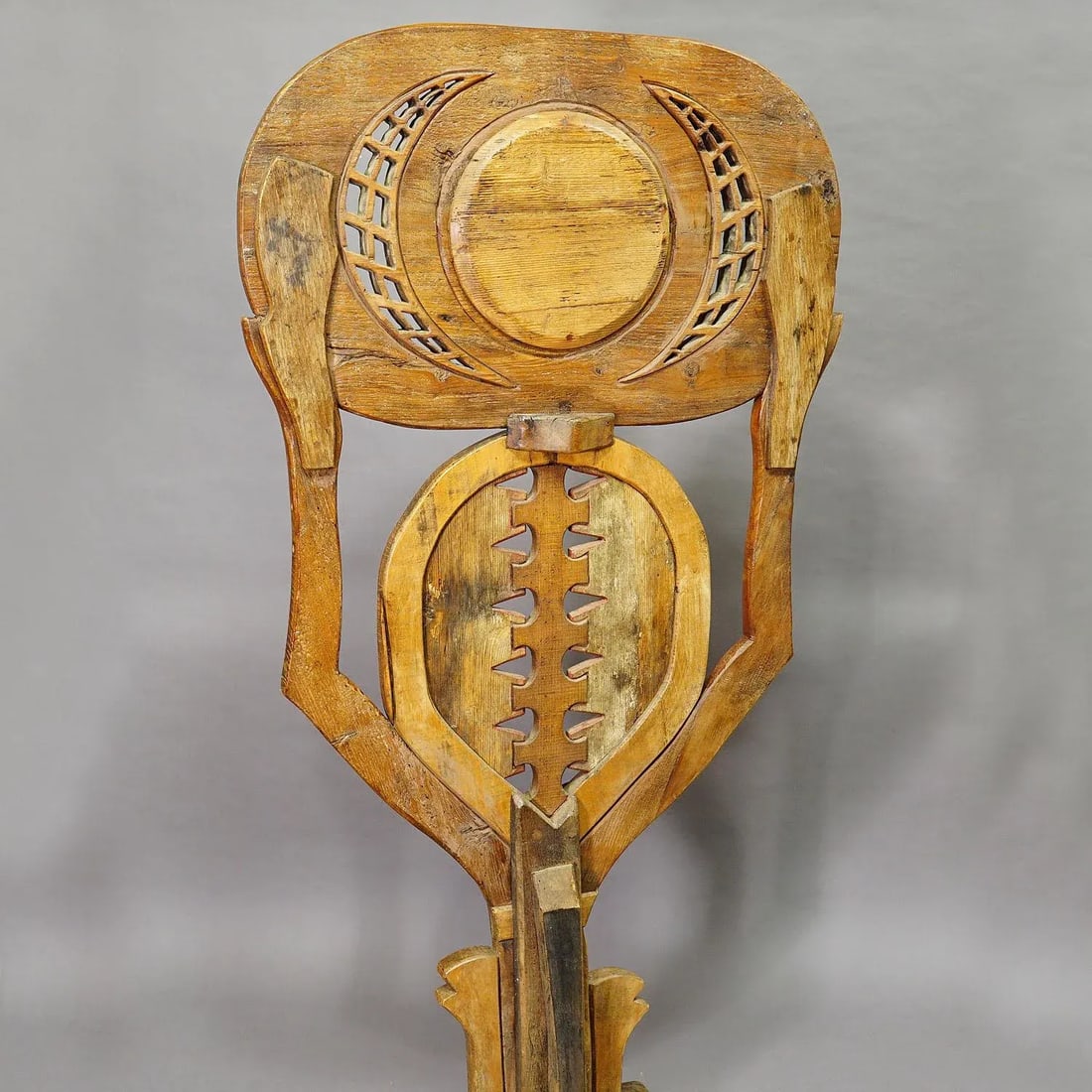 Vintage Wooden Sculpture Atlante by Luciano Bertolotto, Italy - 9