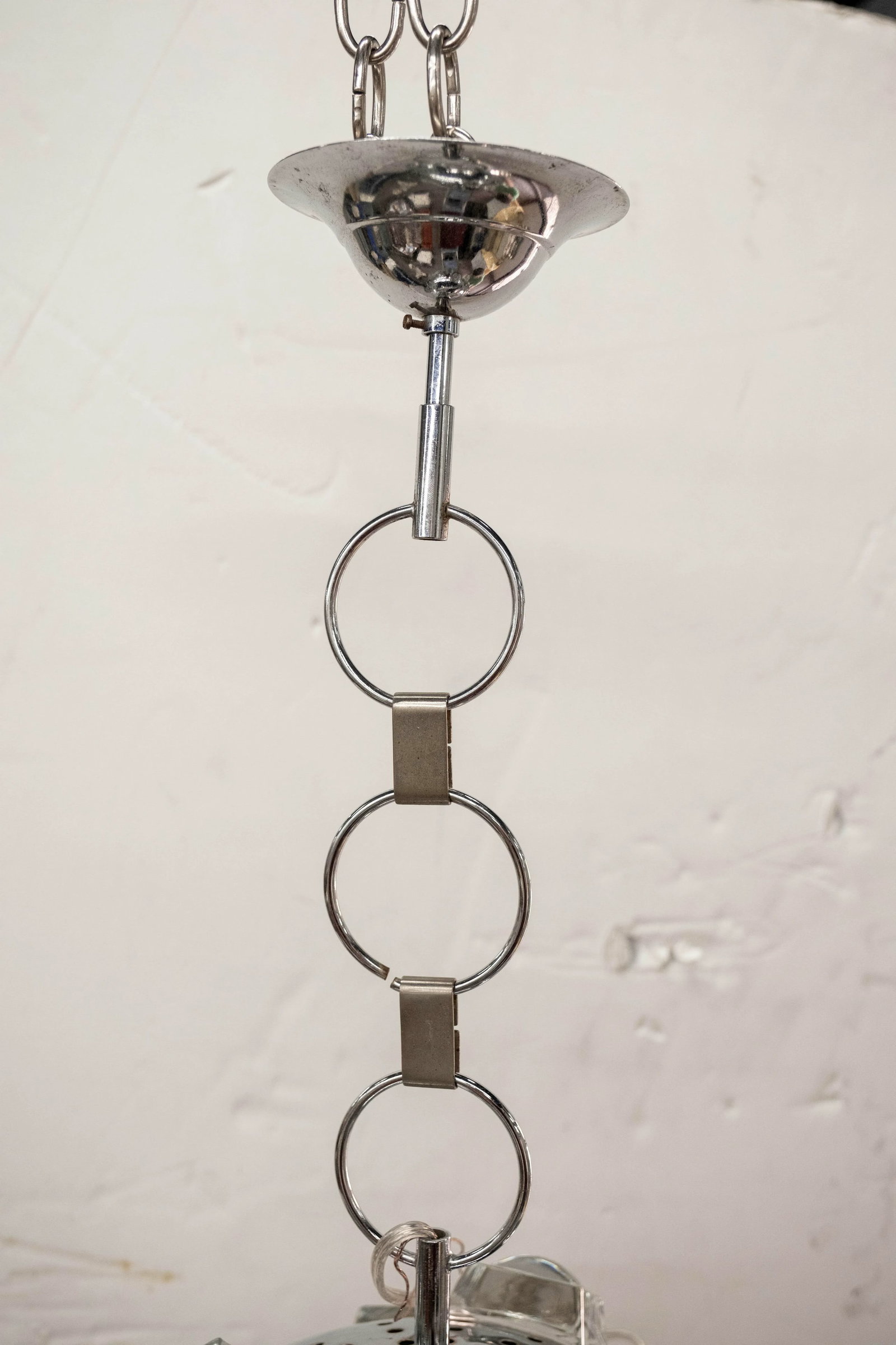 1970s Italian Modern Chrome and Glass Orb Lantern by Oscar Torlasco - 11