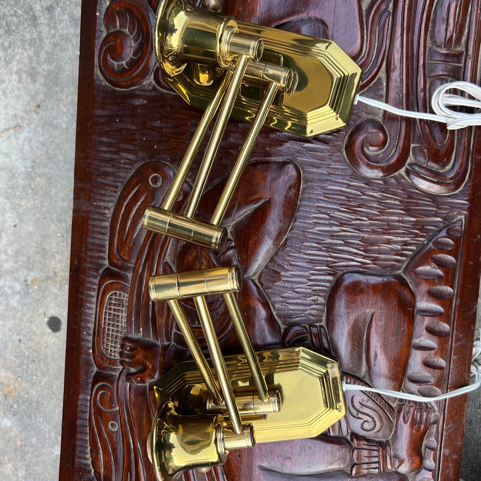 1970s Brass Flexible Arm Sconces - a Pair - 4