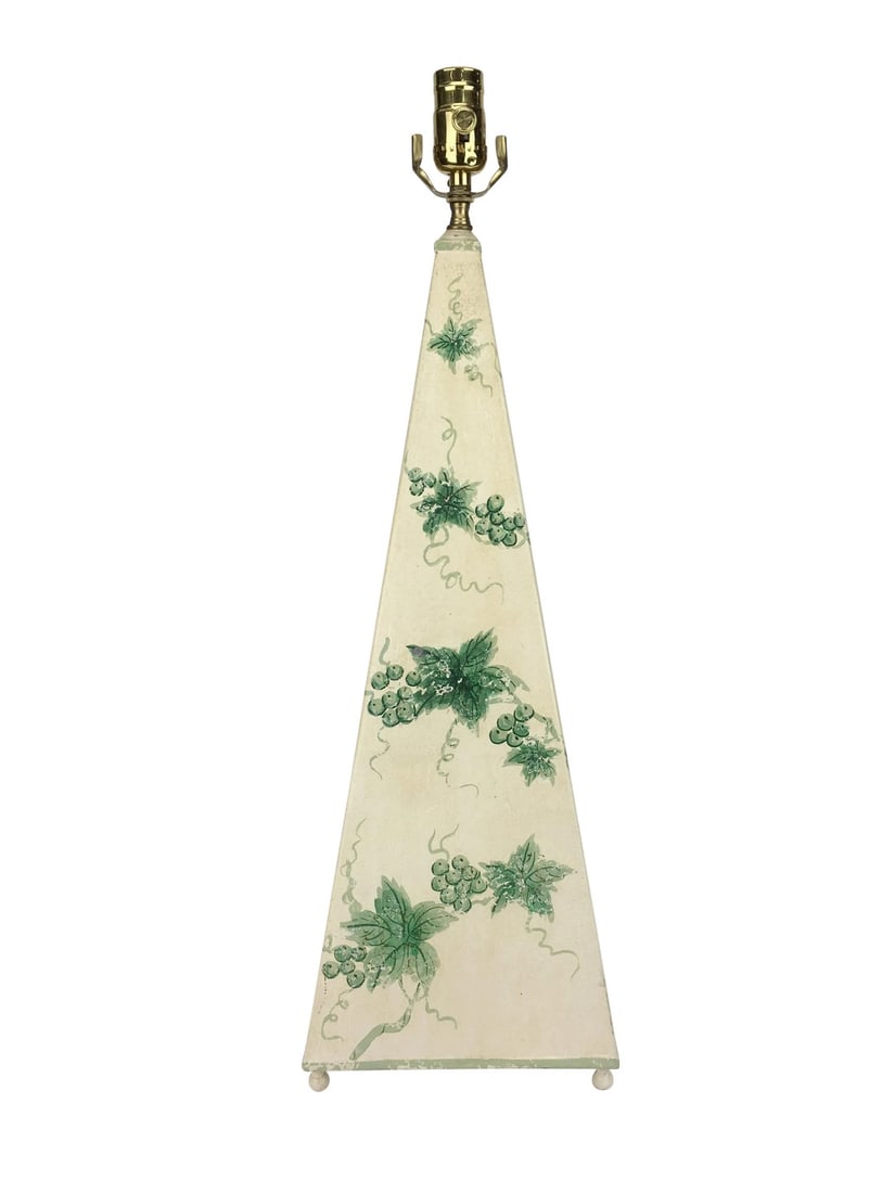 1980s Abstract Grape Vines Obelisk Lamp (1 of 6)