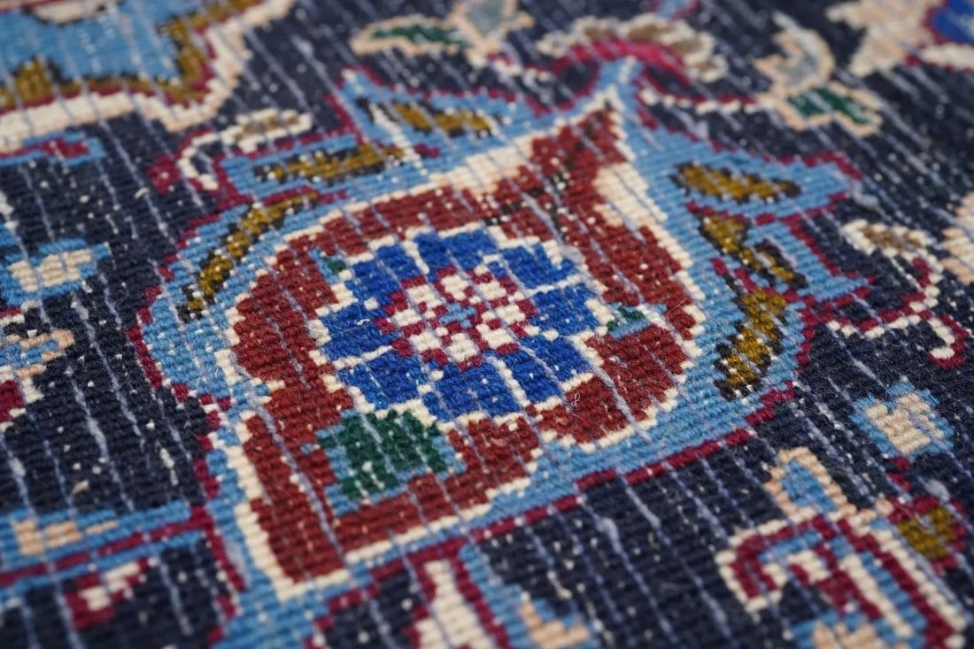 Vintage Persian Mashad Signed Rug 9'5'' X 12'2'' - 5