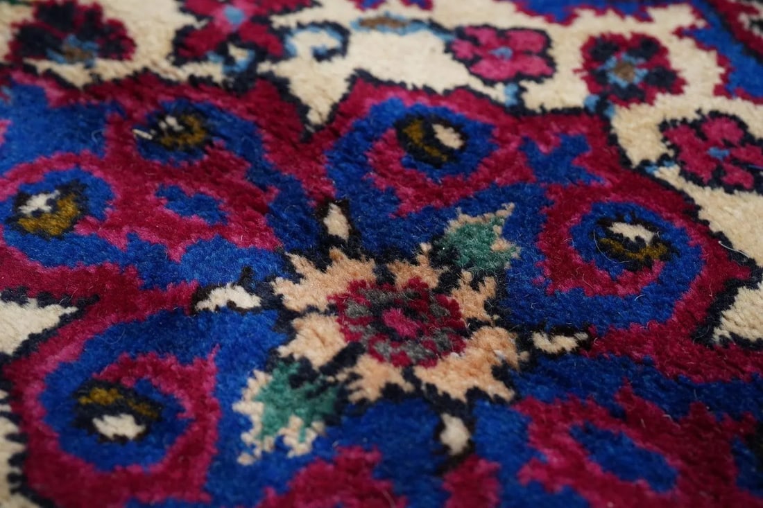 Vintage Persian Mashad Signed Rug 9'5'' X 12'2'' - 9