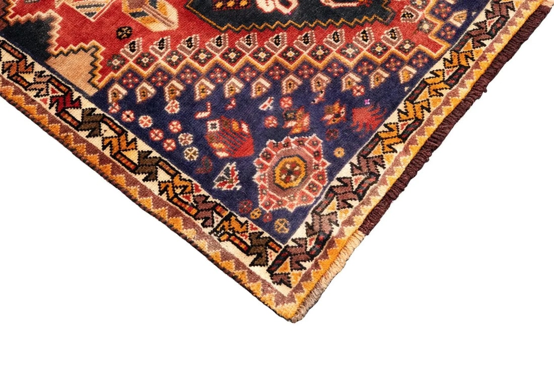 Vintage Persian Qashqai Rug 2'8'' X 5'4'' - 4