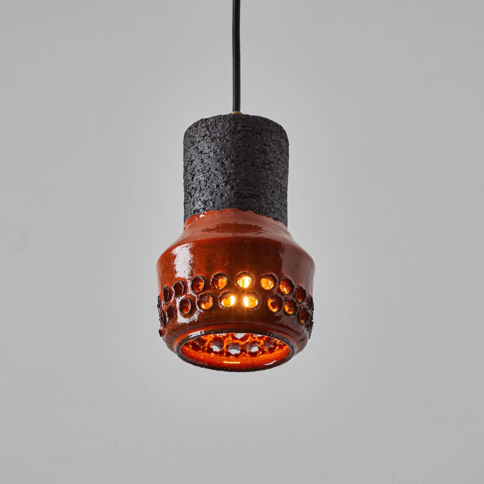 1950s Aldo Londi Ceramic Bitossi Pendant Lamp for Italian Raymor - 2