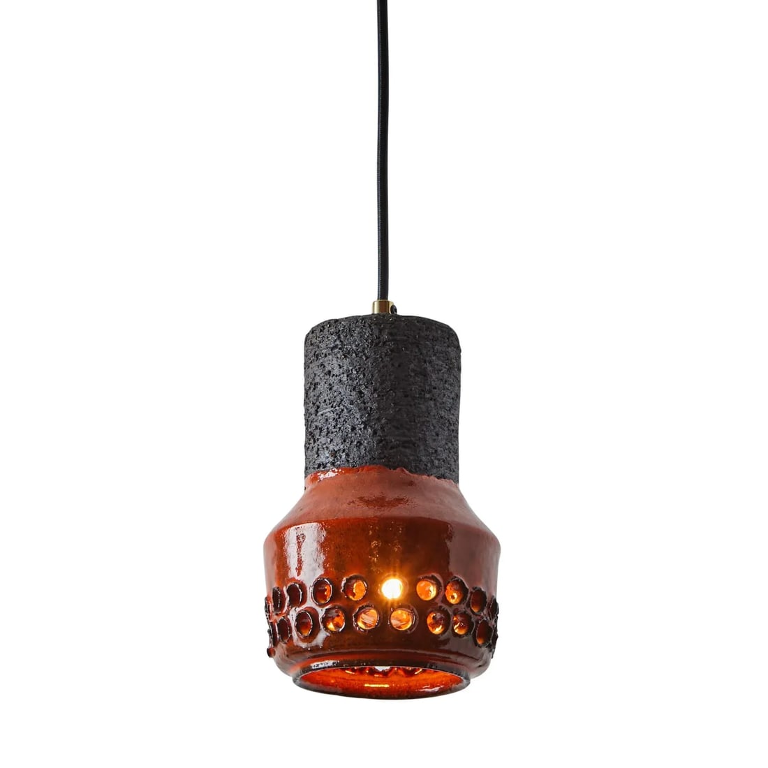 1950s Aldo Londi Ceramic Bitossi Pendant Lamp for Italian Raymor - 3