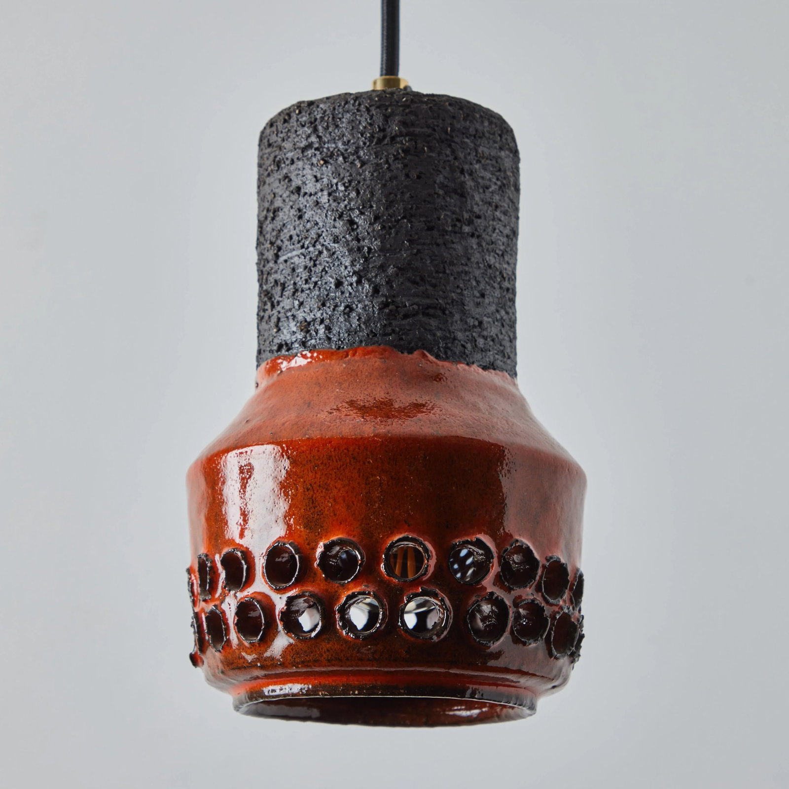 1950s Aldo Londi Ceramic Bitossi Pendant Lamp for Italian Raymor - 8