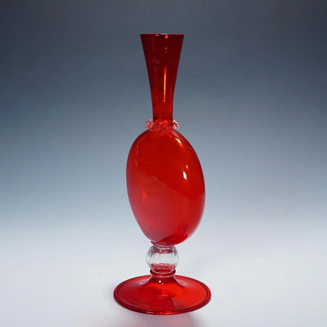Vetro Soffiato Glass Vase by Vittorio Zecchin for Venini Murano Ca. 1950 - 3