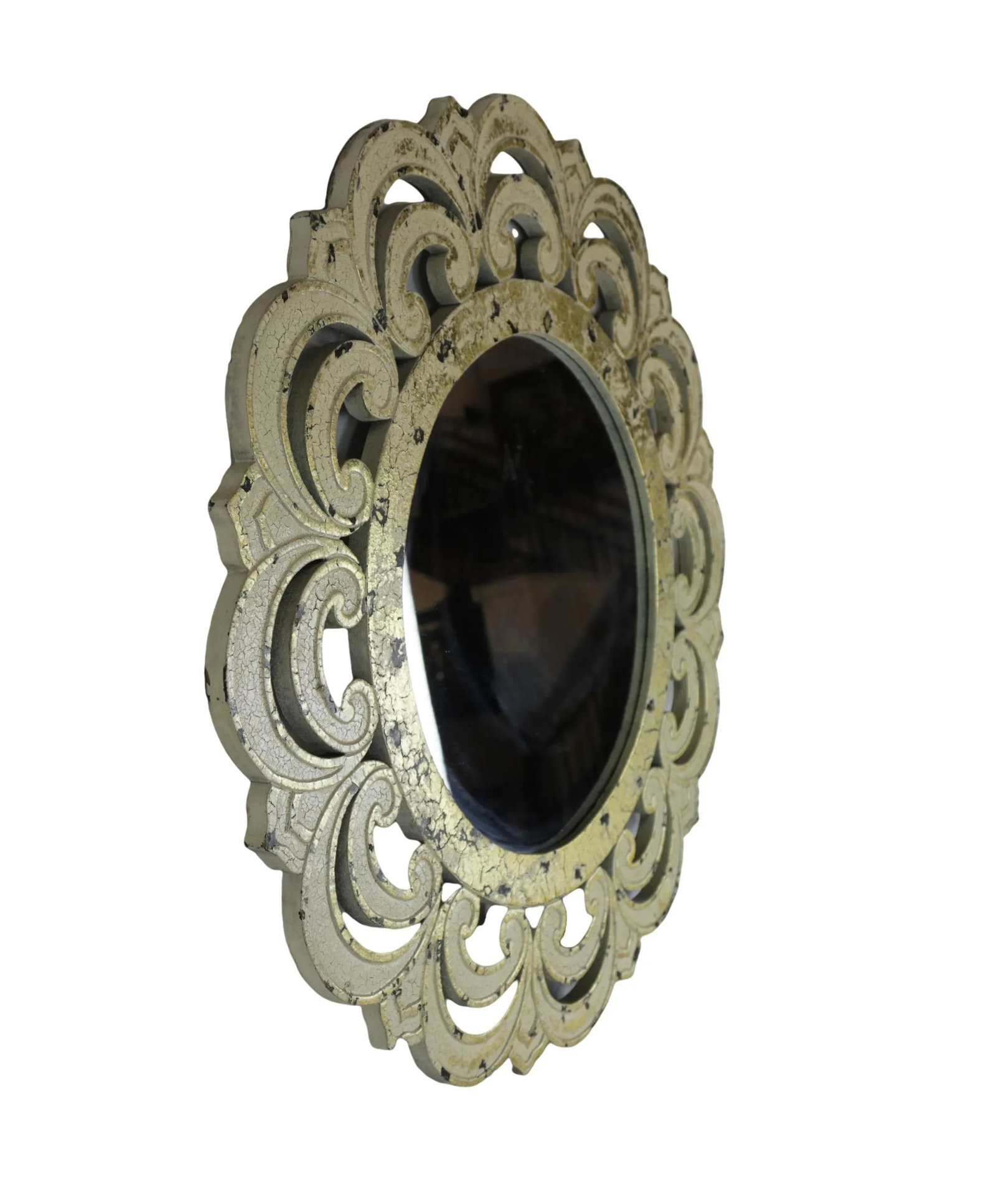 Ivory Color Decorative Garden Mirror - 2
