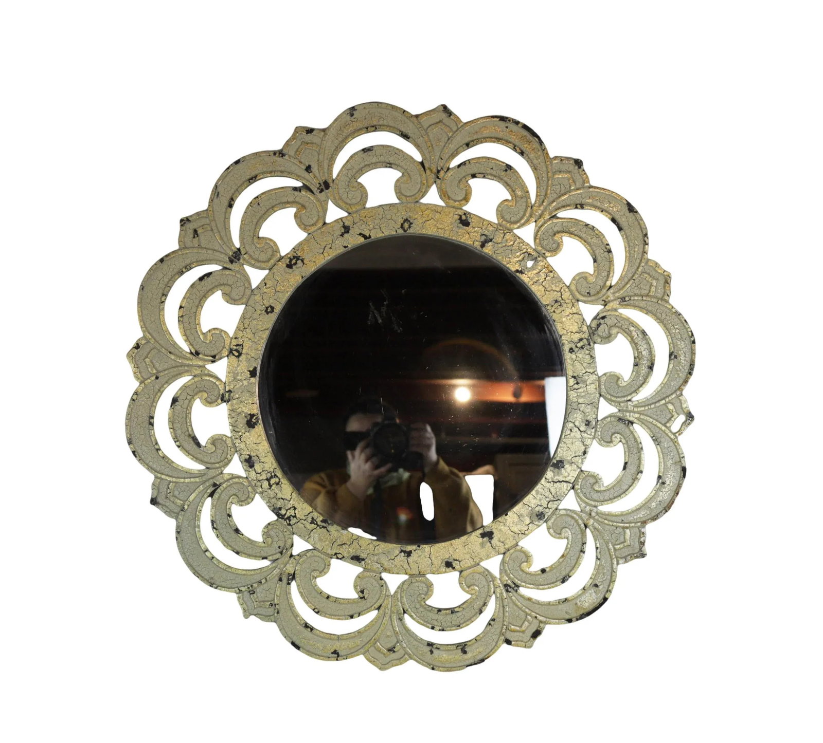 Ivory Color Decorative Garden Mirror - 8
