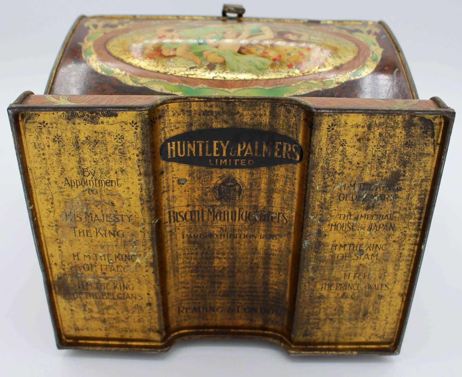 1906 Art Nouveau Biscuit Tin by Huntley & Palmers - 12