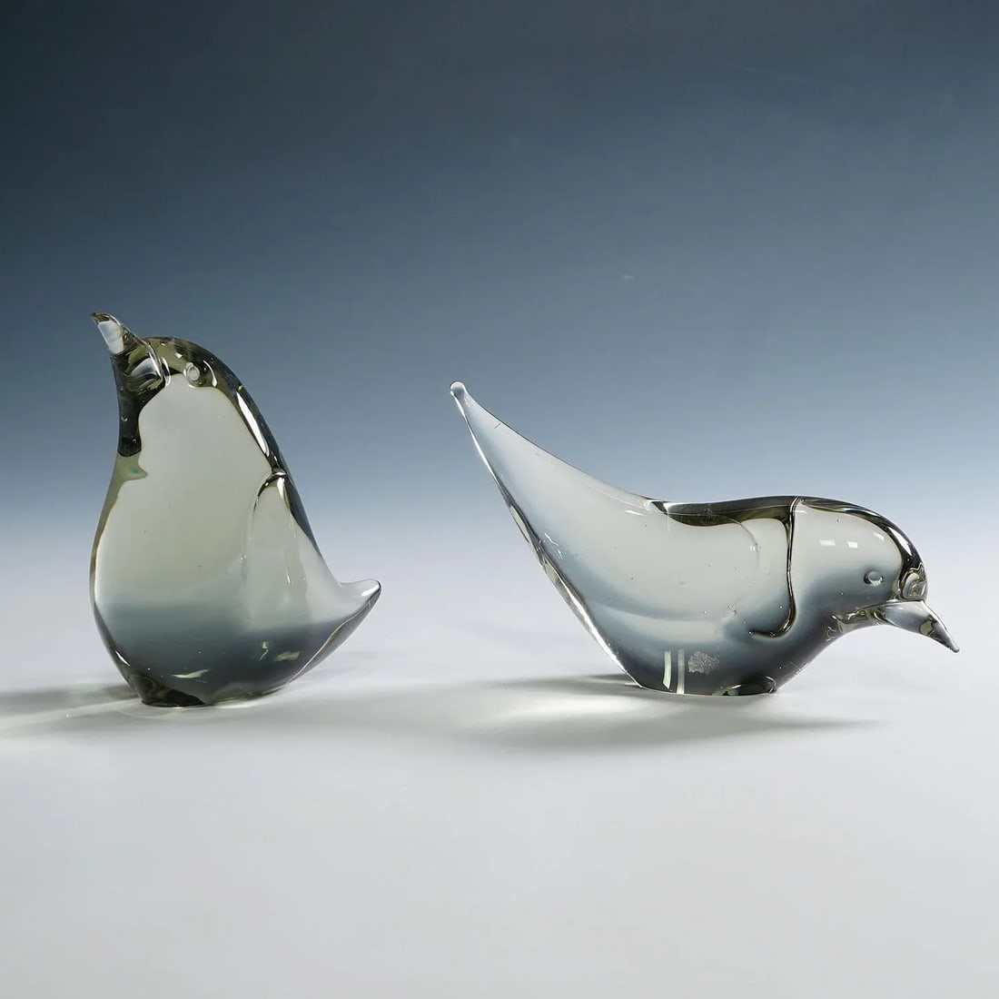 Pair of Art Glass Birds Designed by Livio Seguso Ca. 1970s - 2