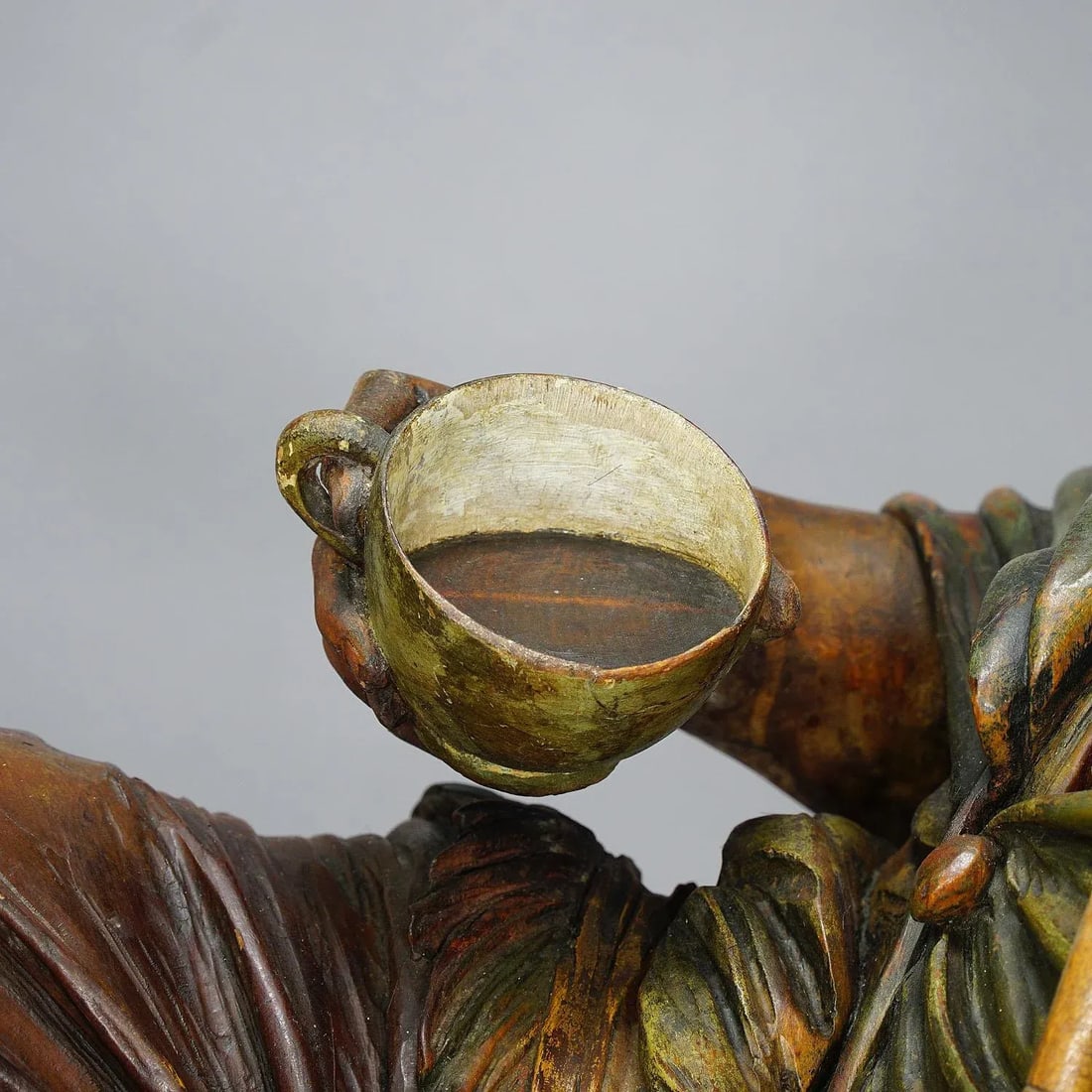 Wooden Carved Sculpture of a Coffee Drinking Arab, Vienna Ca. 1900 - 4