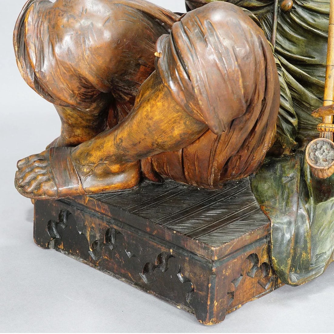 Wooden Carved Sculpture of a Coffee Drinking Arab, Vienna Ca. 1900 - 6