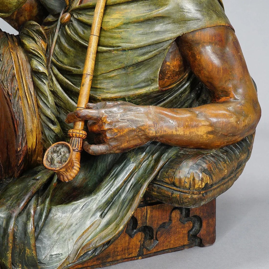 Wooden Carved Sculpture of a Coffee Drinking Arab, Vienna Ca. 1900 - 7