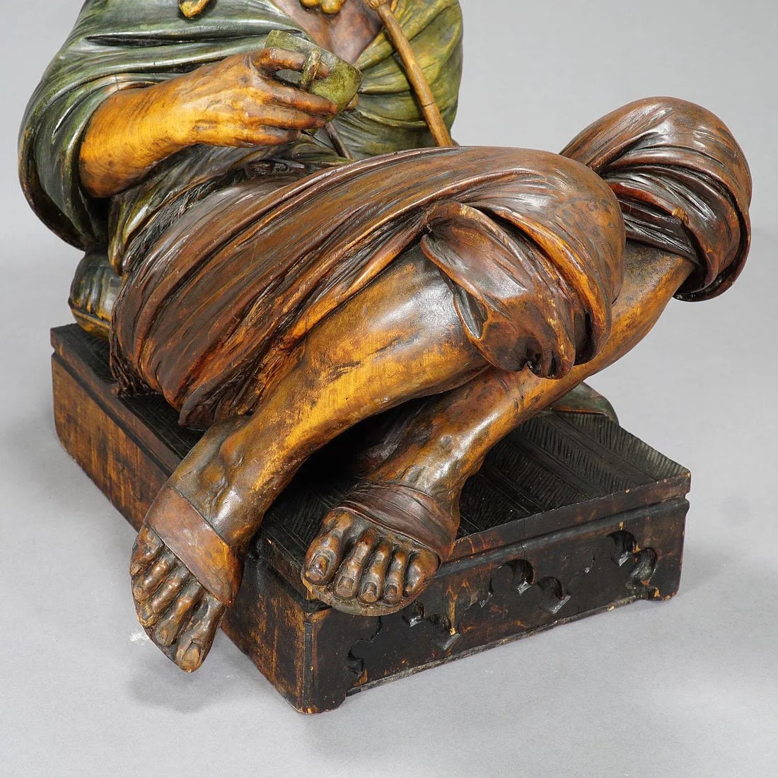 Wooden Carved Sculpture of a Coffee Drinking Arab, Vienna Ca. 1900 - 8