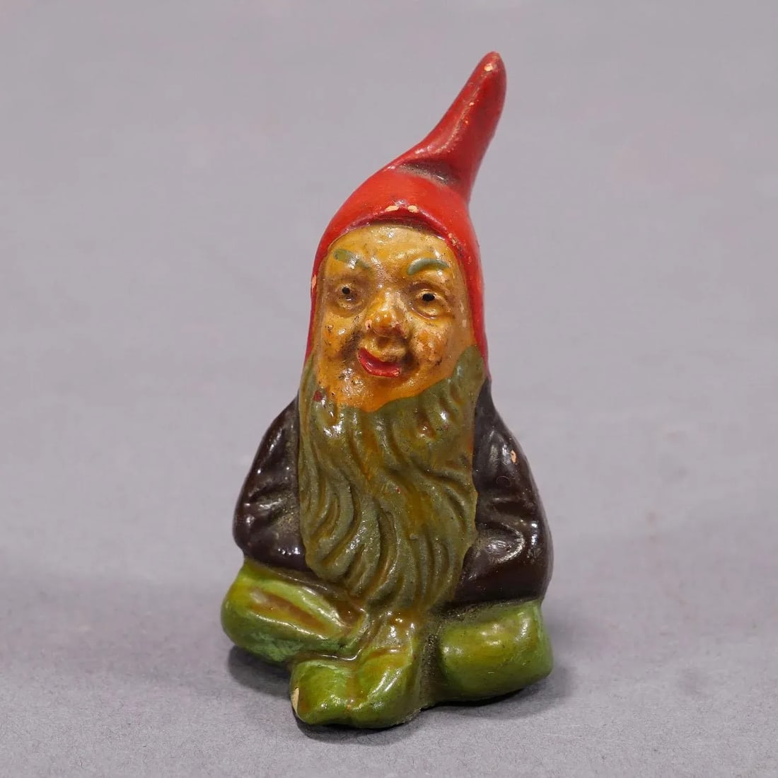 Lot of Four Tiny Terracotta Garden Gnomes, Germany Ca. 1950s - 4