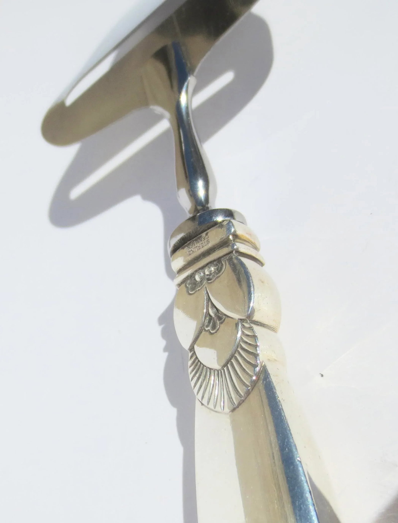 Georg Jensen Sterling Cheese Plane Cactus Pattern - 6