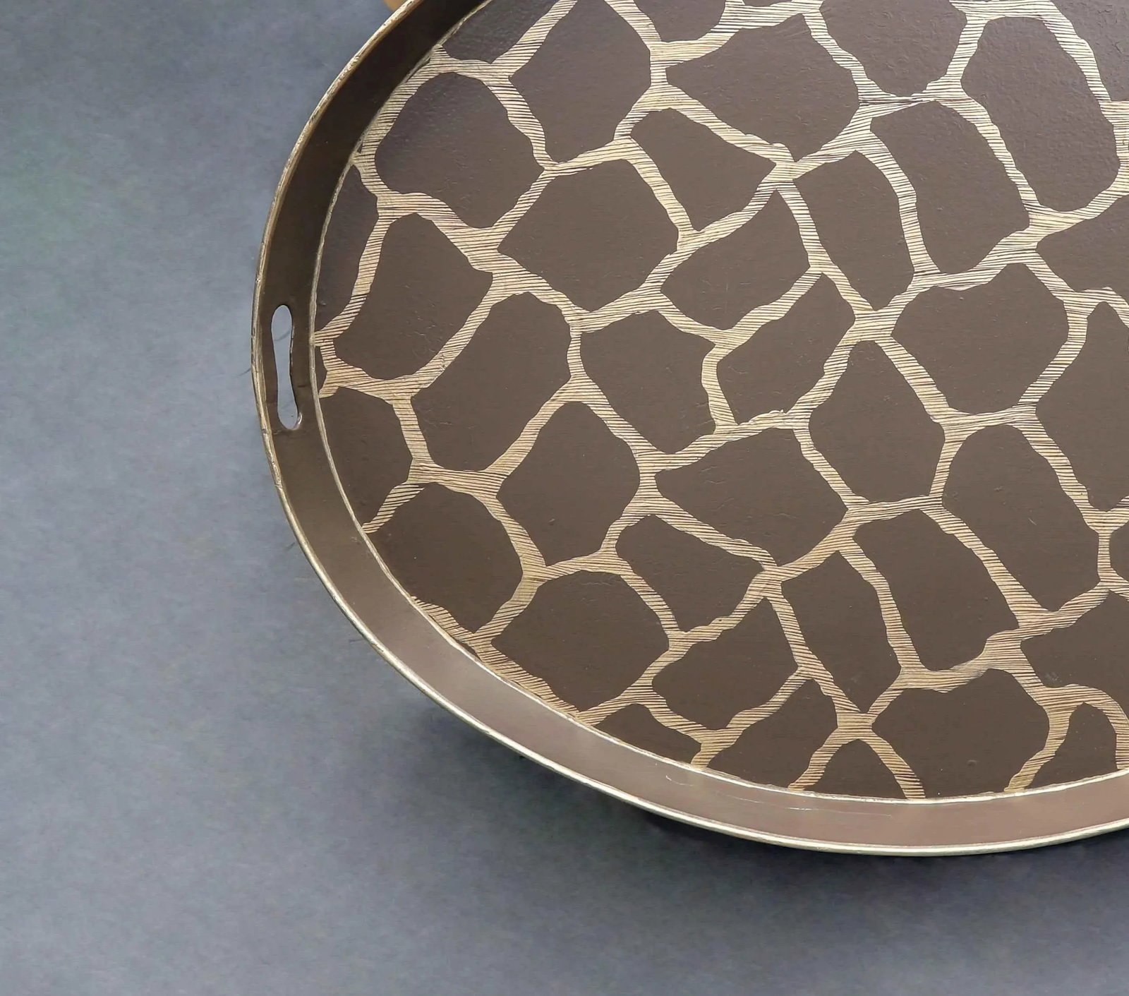 Vintage Asian Beige Tray Table With Faux Bamboo Legs - 5
