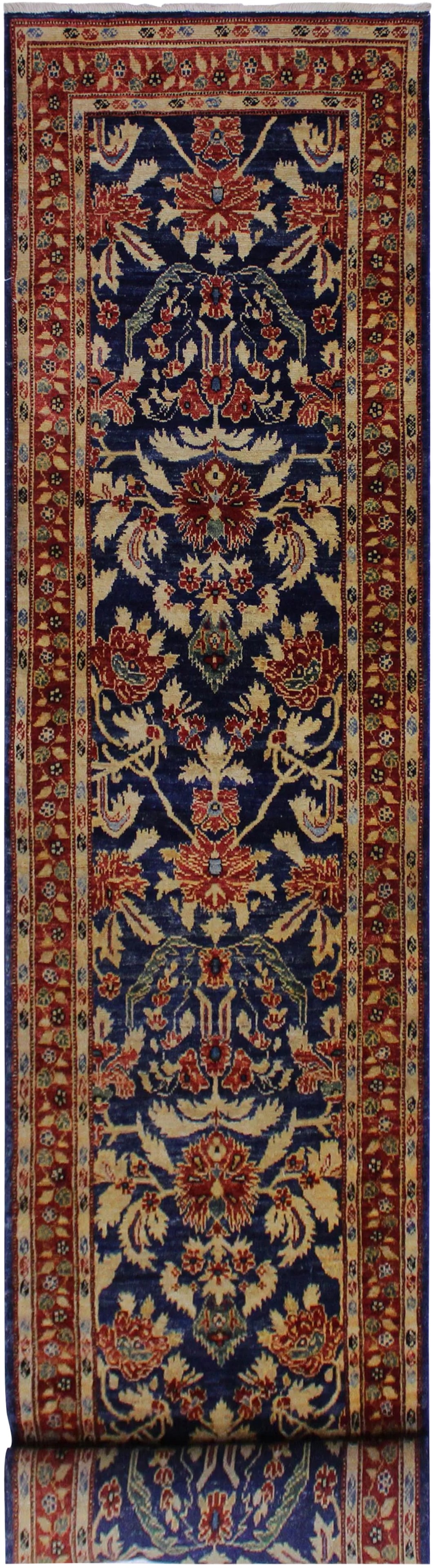 1980s Vintage Hand-Knotted Wool Rug - 2"²8"³ × 12"²8"³: Hand knotted rug made by skilled artisans capable of creating the most exceptional vegetable dyes and hand-spun New Zealand wool. This gorgeous one of a kind handmade rugs is also known as a Chobi Rug