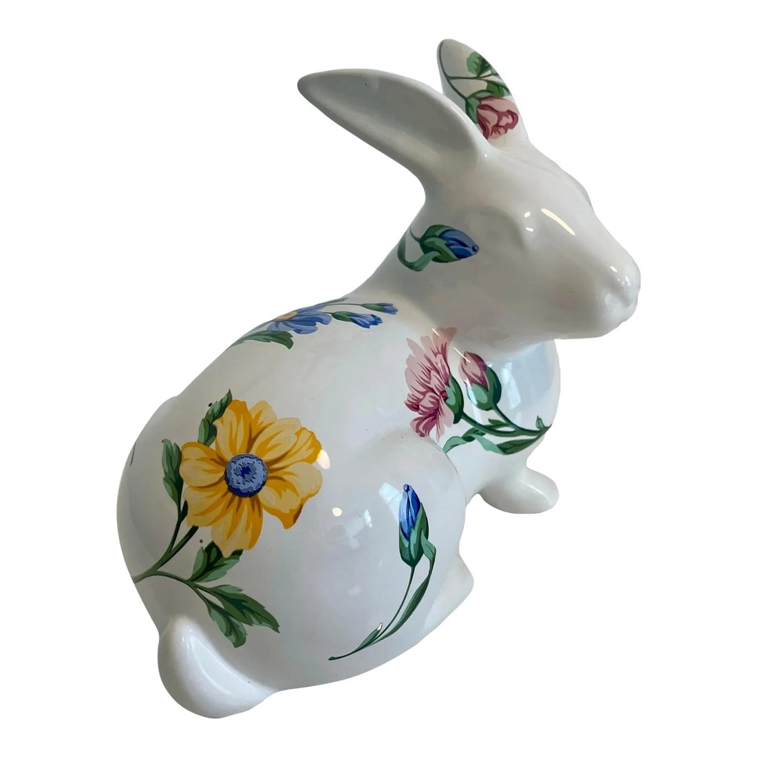 1980s Tiffany & Co. Sintra Porcelain Rabbit Figurine: Tiffany porcelain "Sintra For Tiffany" Rabbit Figurine. Made in Portugal. Floral decorated. Condition: Alterations: Original Condition Unaltered Imperfections: Some Imperfections Condition Notes: