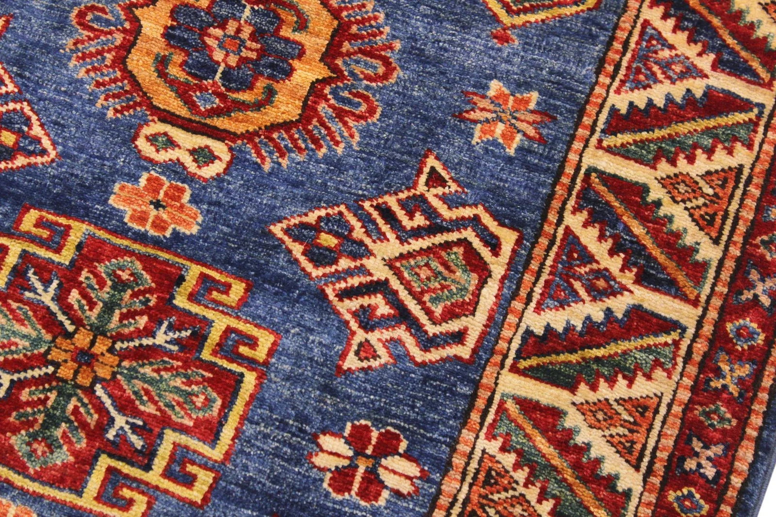 1990s Tribal Kazak Hand-Knotted Wool Rug - 2"²9"³ × 3"²8"³ - 6